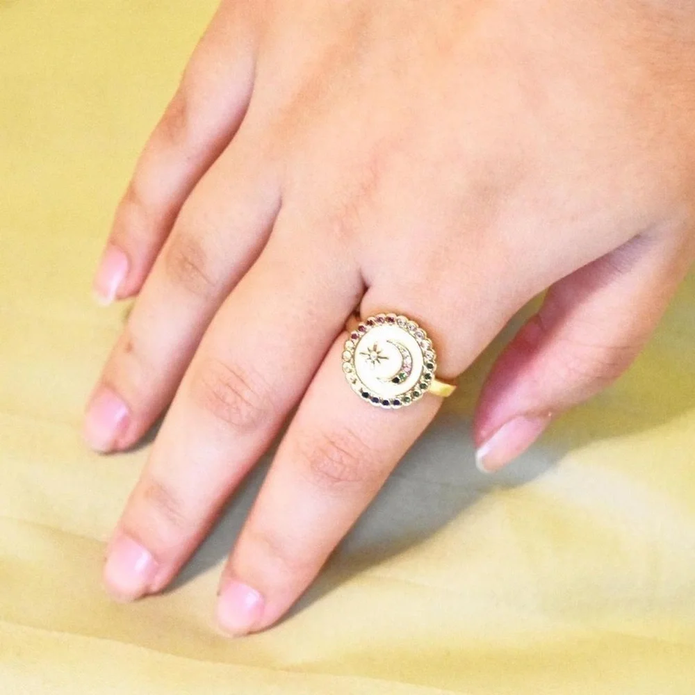 Colorful Moon Ring - Picture 5 of 5